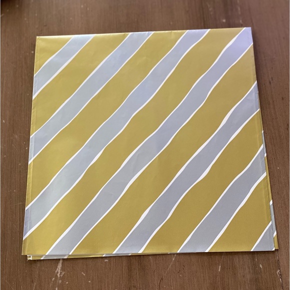 Vintage 90’s Metallic Striped Gift Wrap (2 Sheets) - Picture 1 of 4